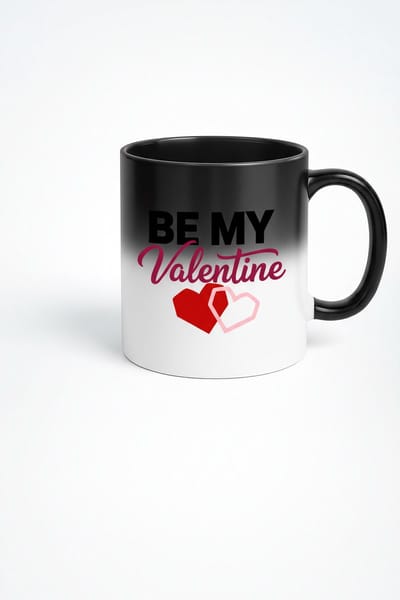 Valentijn Magic Mok - 'Be My Valentine' Kleurveranderende Koffiemok met Liefdeshartjes