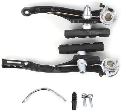 V-Brake Set voor Mountainbike, Voor en Achter Remmen, Duurzame Metaal Fietsremvervanging voor Optimale Veiligheid