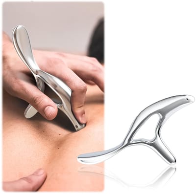 Dailygoods- Gua Sha-steen ergonomisch ontwerp - massage apparaat - massageapparaat voor rug en nek - diepteweefselmassage - verlichting spierspanning - veelzijdige toepassing