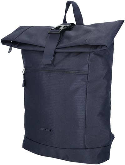 Enrico Benetti Luzern Rolltop Laptoprugzak met 17 inch Laptopvak - Rugzak 15 Liter - Navy Blauw