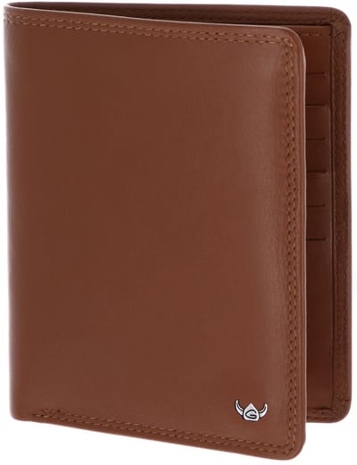 Golden Head Leren kaarthoes Polo RFID Protect Scheintasche ohne Münzfach 1328 Cognac bruine
