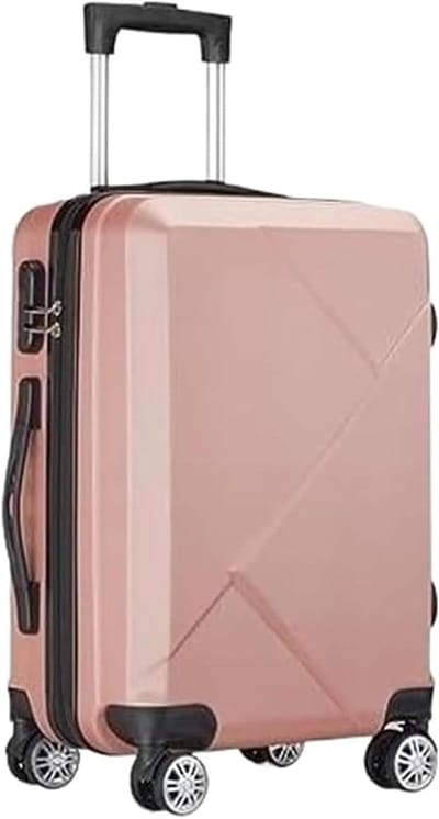 Reiskoffer Trolley - Handbagage Koffer - Weekendje Weg - 360° Dubbele Wielen - 24 inch - Roze