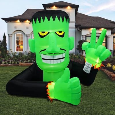 Opblaasbare Frankenstein - Halloween Figuur - Tuin Decoratie - Zes Voet Hoog - 2 Meter - Groen