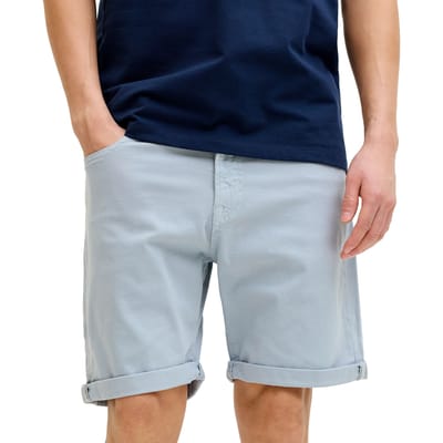 Jeansshorts met omslag en steekzakken model 'RICK ALLEN'