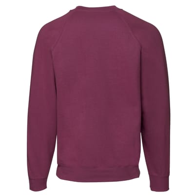 Fruit of the Loom Heren Klassiek Raglan Sweatshirt (Bourgondië)