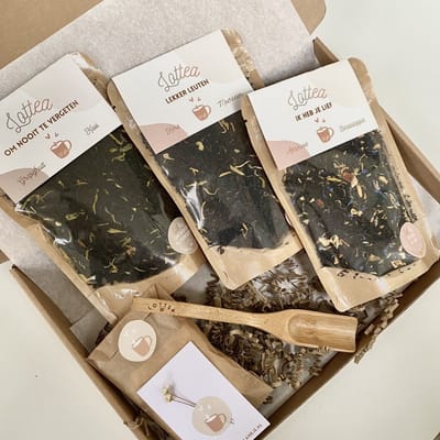 Lottea Voordeelset ´Zwarte Thee Leut´ - thee proeverij pakket, zwarte thee, thee cadeau, thee pakket, thee geschenk, cadeau vriendschap, cadeau set, gift set, brievenbus cadeau