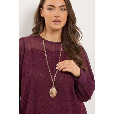 Yours Goudkleurige Lange Ketting Met Hangersize One Size