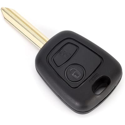 Autosleutelhoesje 2 Knoppen ABS Cover Accessoire Geschikt voor Citroen C1 C2 C3 C4 Xsara Picasso beige