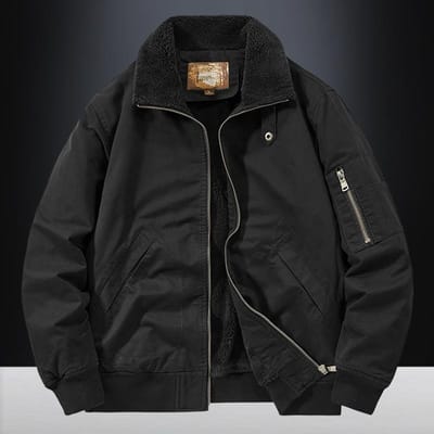 Katoenen jas voor heren, geschikt voor de herfst en winter, business casual model met fleecevoering en verdikte revers. XXXXL