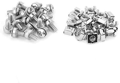 Dailygoods- Borgmoer Assortiment 20 Stuks - Kooimoeren - Montageschroeven - Vernikkeld Ijzer - M5/M6 - Duurzaam en Robuust - Bevestigingsmateriaal