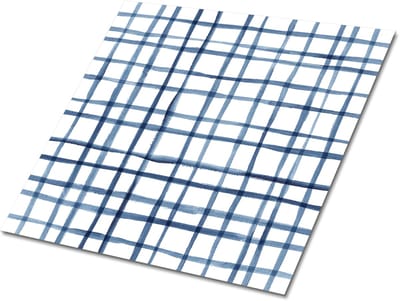 Tulup PVC Tegels - Getekende Lijnen Vinyl Tegels - 30 cm x 30 cm - Blauw Vinyl Tegels Zelfklevend - Set van 9 - Vloer Tegels PVC - Geometrisch Plaktegels - Zelfklevende Vinyltegels - Plaktegels keuken en Badkamer