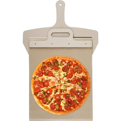 Schuifbare Pizzaschep Draagbare Schuifbare Pizzaspatel Pizza Schuifspatel Anti-aanbak Spatel met Hoge Temperatuur Doek
