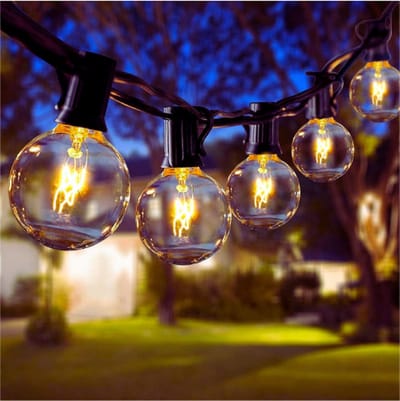 Lichtsnoer Voor Buiten 11 M - 30 G40 Lampen + 5 Reservelampen - Weerbestendig IP44 Waterdicht Voor Tuin - Balkon - Terras - Bruiloften - Feesten - Binnen En Buiten