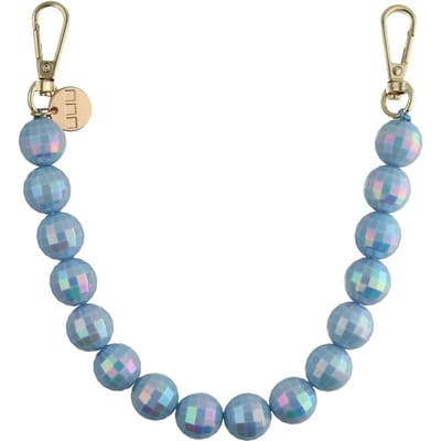 123watches Telefoonkoord disco - blauw - goud - Geschikt voor iPhone en andere smartphones