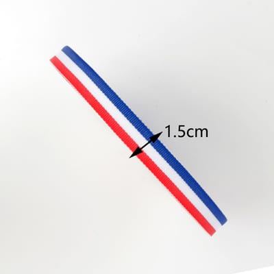 Rood, Wit En Blauw Kleur Lint DIY Rood, Wit En Saffierblauw Driekleurig Gekleurd Knop Webbing Marineblauw Webbing Handgemaakt 1.5cm
