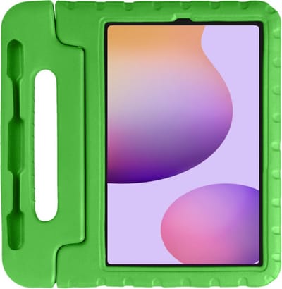 Hoes - Geschikt voor Samsung Galaxy Tab S6 Lite - Kinderhoes Shockproof Bumper - Kidsproof Case - Tablet Hoesje - Kinder Hoesje Cover - Groen