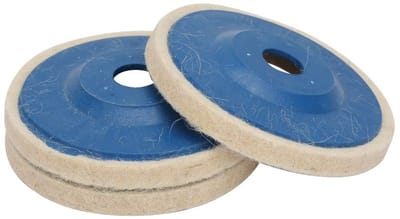 Dailygoods- Polijstschijf 4 Inch - Wollen Polijstpads - Polijstschijven 125 mm - Polijstmiddel - Wolwiel Kit - Geschikt voor Glas/Metaal - Polijstpad