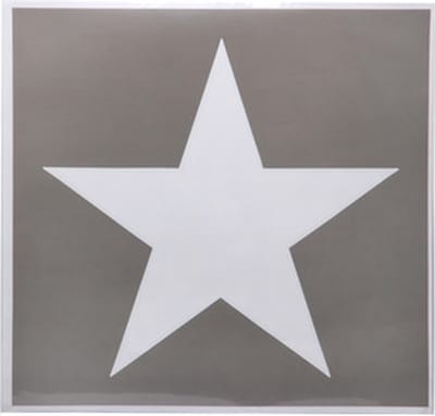Sjabloon sticker US star klein