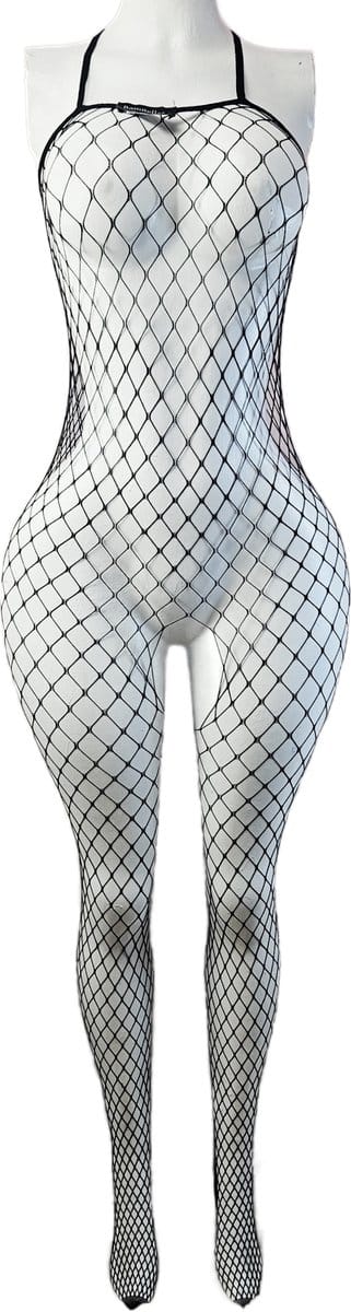BamBella ® - Panty pak -Onesize - body suit - Dames - Onesize - Erotische jumpsuit van kant lingerie zwart