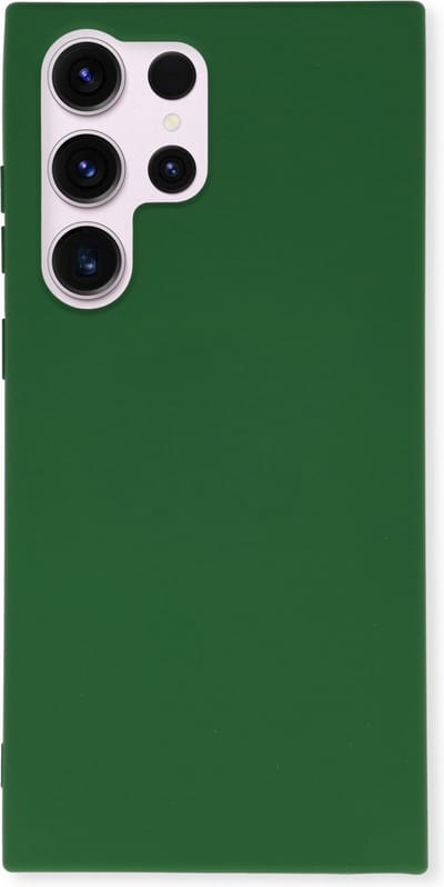 Casemania Hoes Geschikt voor Samsung Galaxy S23 Ultra - Donker Groen - Extra Stevig Siliconen Back Cover