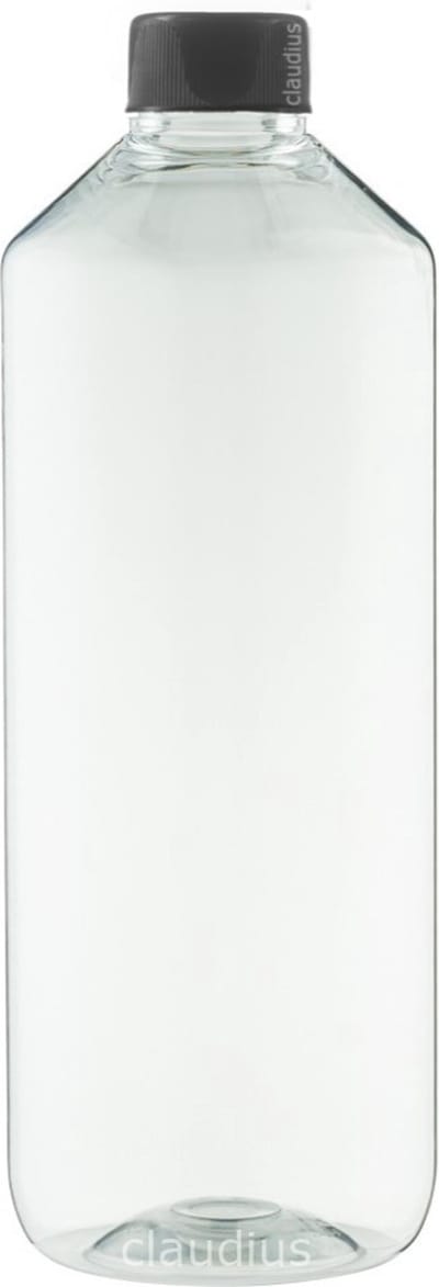 Lege Plastic Fles 500 ml PET transparant - met zwarte ribbeldop - set van 10 stuks - navulbaar - leeg