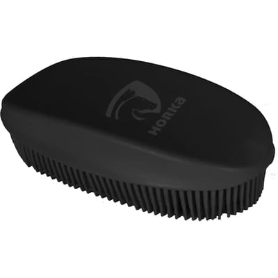 Horka Paardenborstel 11,5 X 6,5 X 3,5 Cm Rubber Zwart