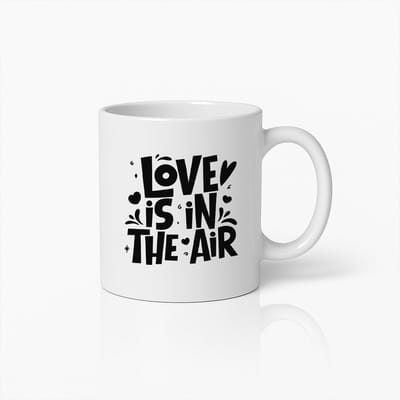 Love Is In The Air Mok 330ml – Romantische Koffiebeker Cadeau voor Stellen, Valentijnsdag & Jubilea