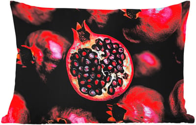 Buitenkussens - Tuin - Granaatappel - Rood - Fruit - 50x30 cm