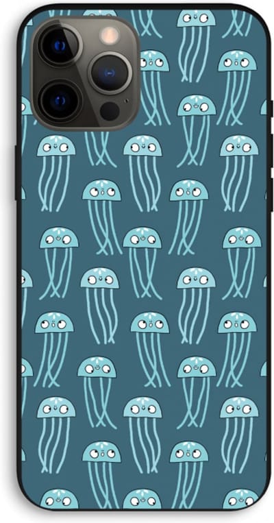 Case Company® - Hoesje geschikt voor iPhone 12 Pro Max hoesje - Kwallie - Biologisch Afbreekbaar Telefoonhoesje - Bescherming alle Kanten en Schermrand