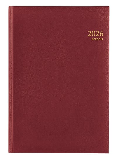 Brepols bureau agenda 2026 - OMEGA [0.030] - LIMA - Bureau agenda - 1 week op 2 pagina's - Weekoverzicht - Bordeaux - 21 x 29 cm