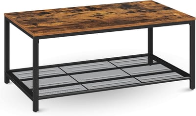 Industriele Salontafel van Hout en Metaal - Eenvoudige Montage, Duurzaam en Stijlvol