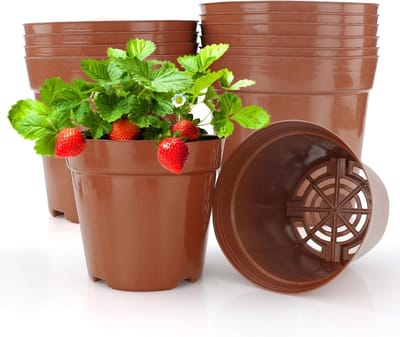 Kweekpotten Ø 12 cm - Set van 10 Ronde Bloempotten voor Planten, Zaailingen en Stekken