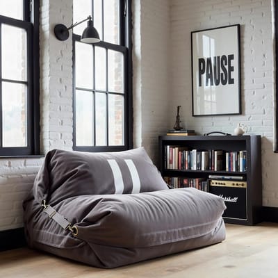 XXL Zitzak 180x140 Grijs - Comfortabel en Wasbaar Grote Zitzak voor Volwassenen en Tieners