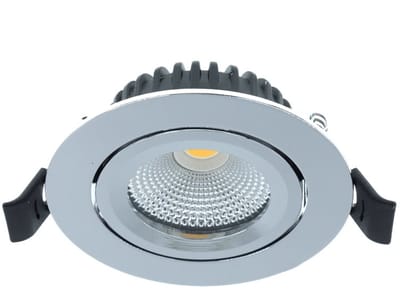 LED inbouwspot - chroom - 5W - 465 lumen - warm wit 2700K - IP44 geschikt voor vochtige ruimtes