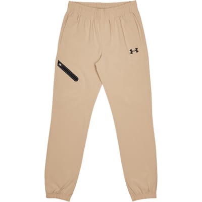 Under Armour Unstoppable Wvn Broeken Kinder - Beige - Maat 149 - 160 CM - Poly Woven