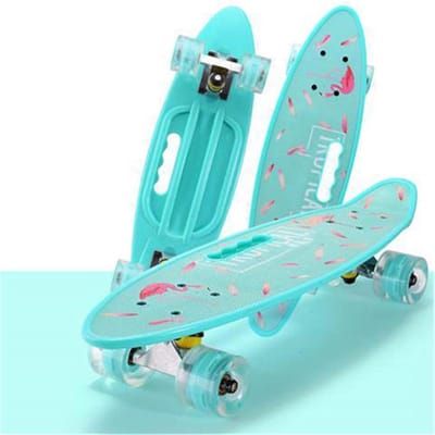 Mini Cruiser skateboard - Kinder skateboard - Outdoor plezier - Verlichte wielen - 24 inch - Multicolor