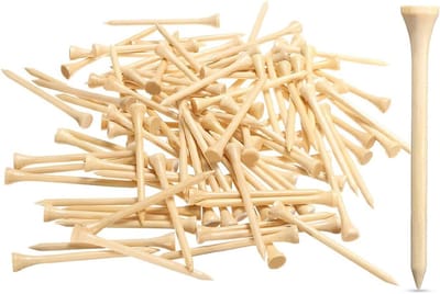 Golf Tees - Bamboe Tees - Golfen op de baan - Sterker en biologisch afbreekbaar - 250 stuks 3-1/4 inch