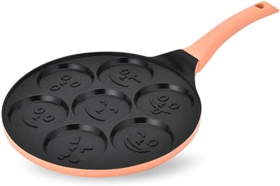 Pannenkoekenpan 26 cm - Koekenpan Bakplaat - Pannenkoeken Bakken - Antiaanbaklaag Lichtgewicht - 26 cm - Speels Design