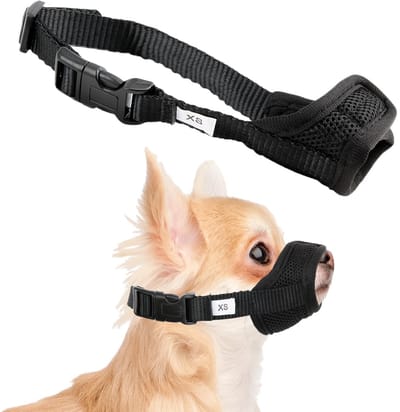 Dailygoods- Muilkorf Verstelbaar - Muilkorf Honden - Muilkorf Kleine Hond - Muilkorf Middelgrote Hond - Ademend Nylon - Anti-blaffen/Anti-bijten - Hondenmasker