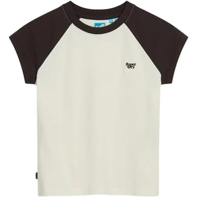 Superdry - Essential Logo T-shirt van biologisch katoen met raglanmouwen - Dames - T-shirts