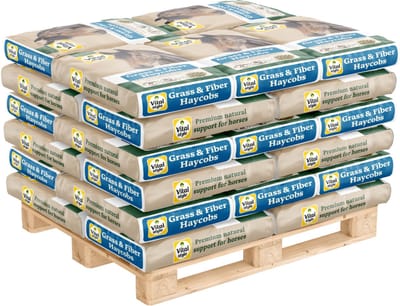 Vitalstyle Grass & Fiber Haycobs - Paardenvoer - Gezonde Ruwvoer Slobber - 22 x 15kg