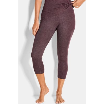 3/4-thermolegging - bordeaux / gemêl. - Gr. 36 van Goldner Fashion