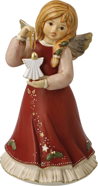 Goebel - Kerst | Decoratief beeld Hemelse feestdagen Rood | Aardewerk - 15cm