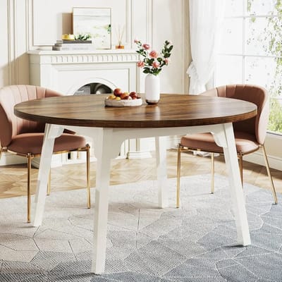 Eettafel - Ronde Eettafel - 4 tot 6 Personen - Eetkamer - Woonkamer - Houten Tafel - Rond - 120 cm