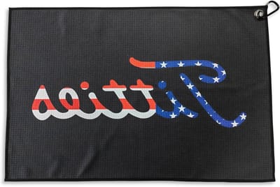 Golf Microvezel Handdoek - Golftashanddoek Magnetisch - Golfen Clubs Schoonmaken - Snelle Droging Absorberend - 40x60 cm - Rood Blauw Zwart