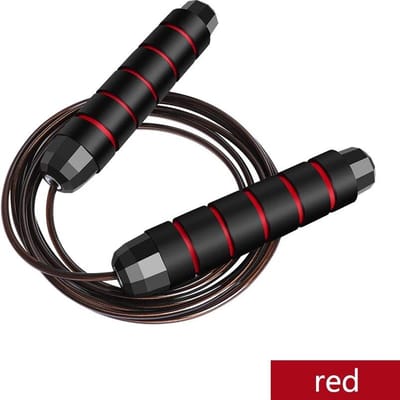Snelle snelheid springtouw Staaldraad Springtouw Oefening Verstelbaar springtouw Fitness Workout Training Home Sportuitrusting rood
