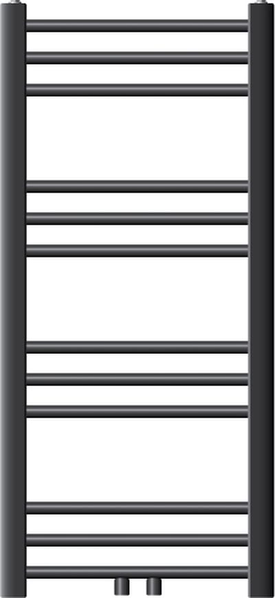 ECD Germany Badkamerradiator Sahara - 400 x 800 mm - antraciet - recht met middenaansluiting - handdoekendroger radiator