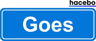 Hacebo - Plaatsnaam Sticker - 29x10 CM - Goes sticker - Verkeersborden sticker - grappige cadeaus - Goes