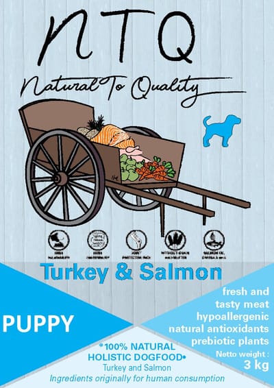 Natural To Quality Puppy zalm en kalkoen 4 x 3 kg