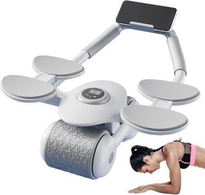 Buikwiel - Kernspier Trainer - Fitness Oefening - Automatische Terugveer - 48 x 40 cm